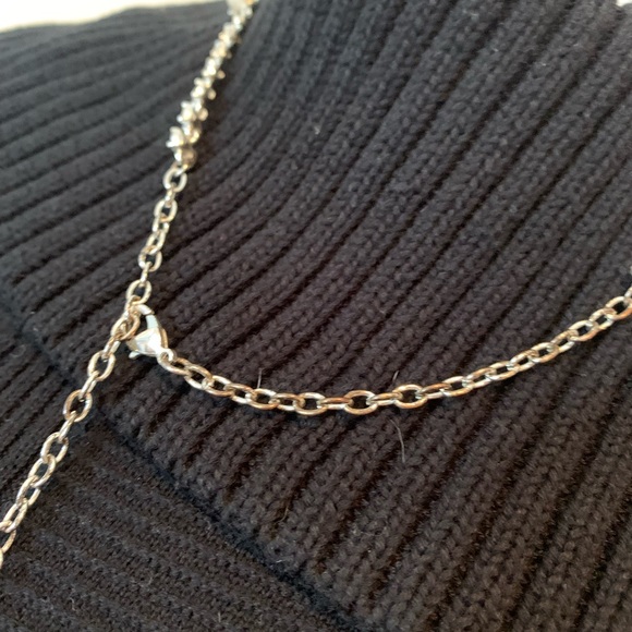 Faux Pearl and Rhinestone 3 Strand Necklace - Picture 7 of 11